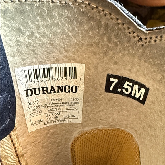 Women’s Durango Black 10” Hanress Boots - Picture 10 of 10